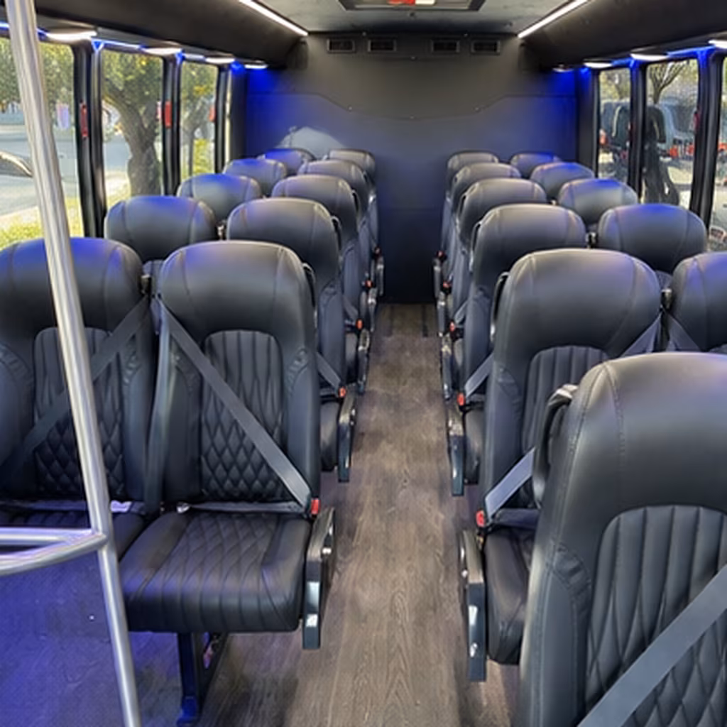 clifton 25 passenger minibus inside