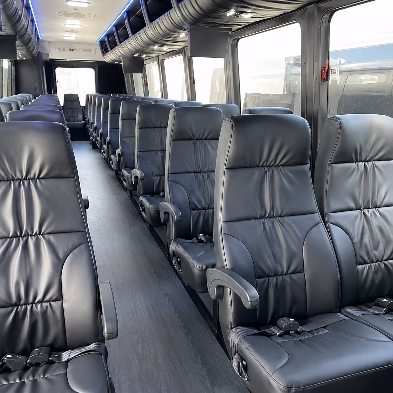 clifton 28 passenger minibus inside
