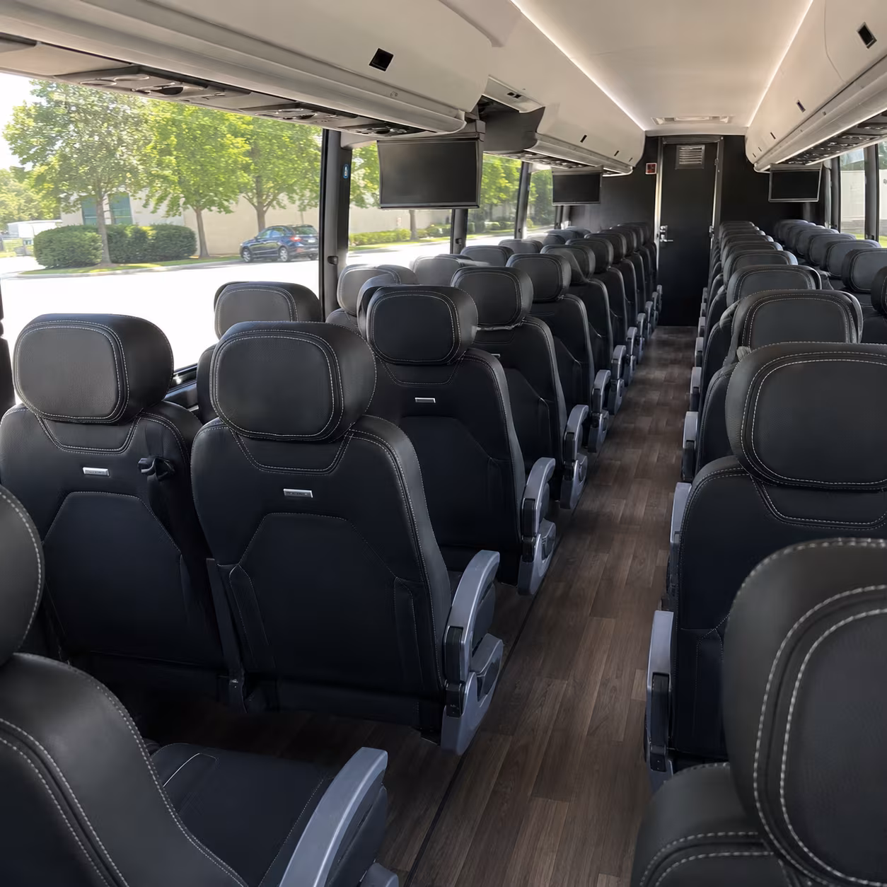 clifton 56 passenger charter bus interior