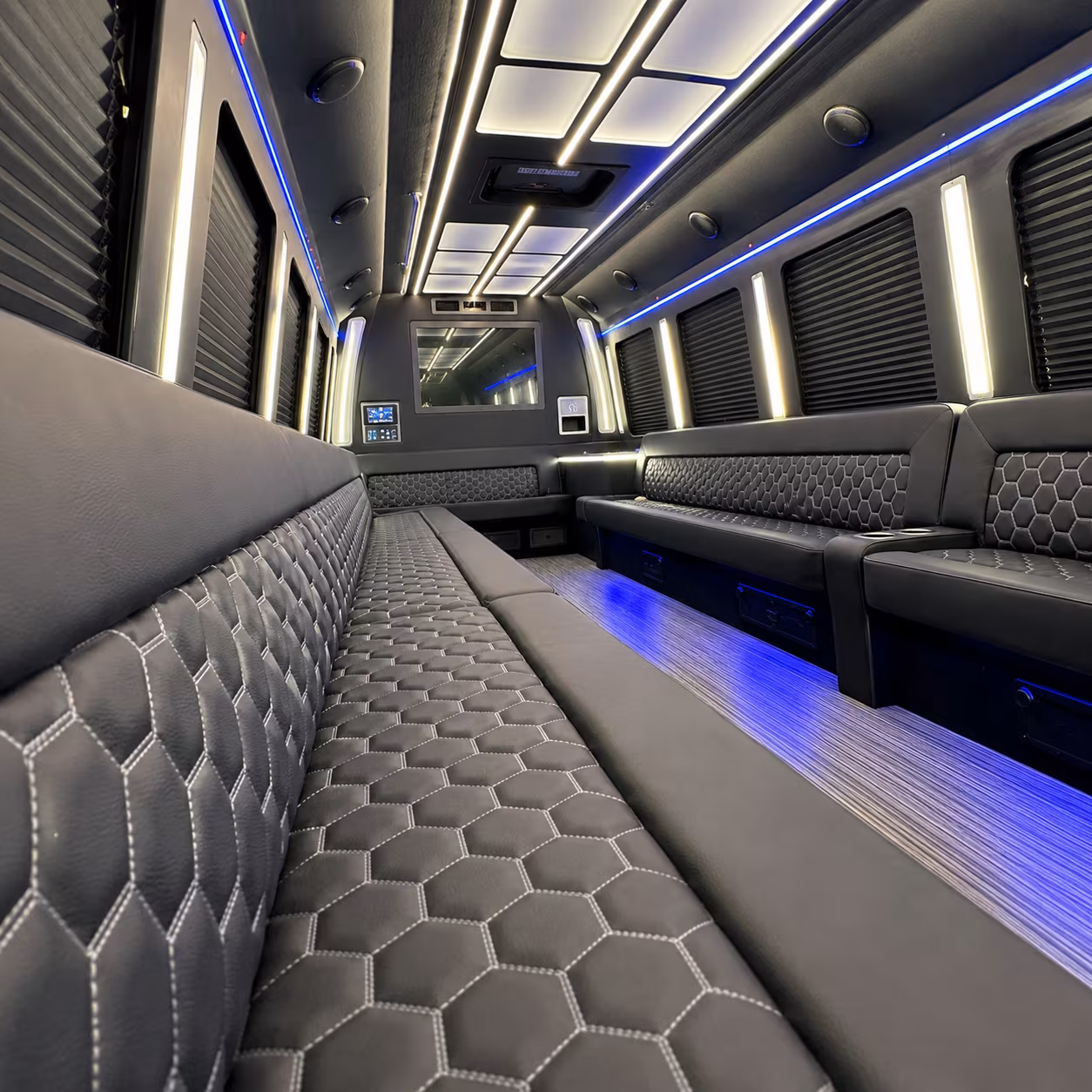 clifton party bus rental interior